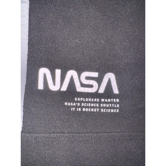 H&M NASA Black 1/4 Zip Jacket Youth Large 16 Space Fleece Pockets - Picture 3 of 8